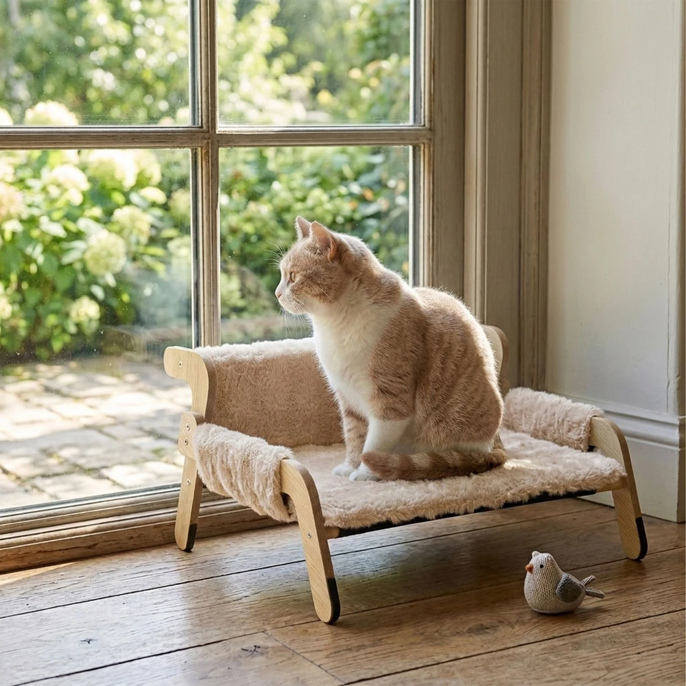 Relaxdays Pakelta minkšta katės lova