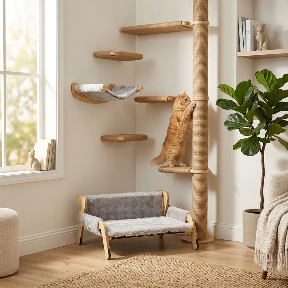 Relaxdays Pakelta minkšta katės lova