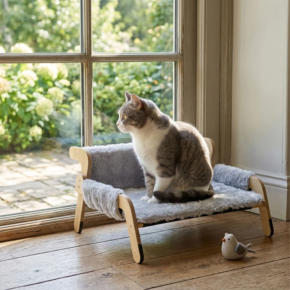 Relaxdays Pakelta minkšta katės lova