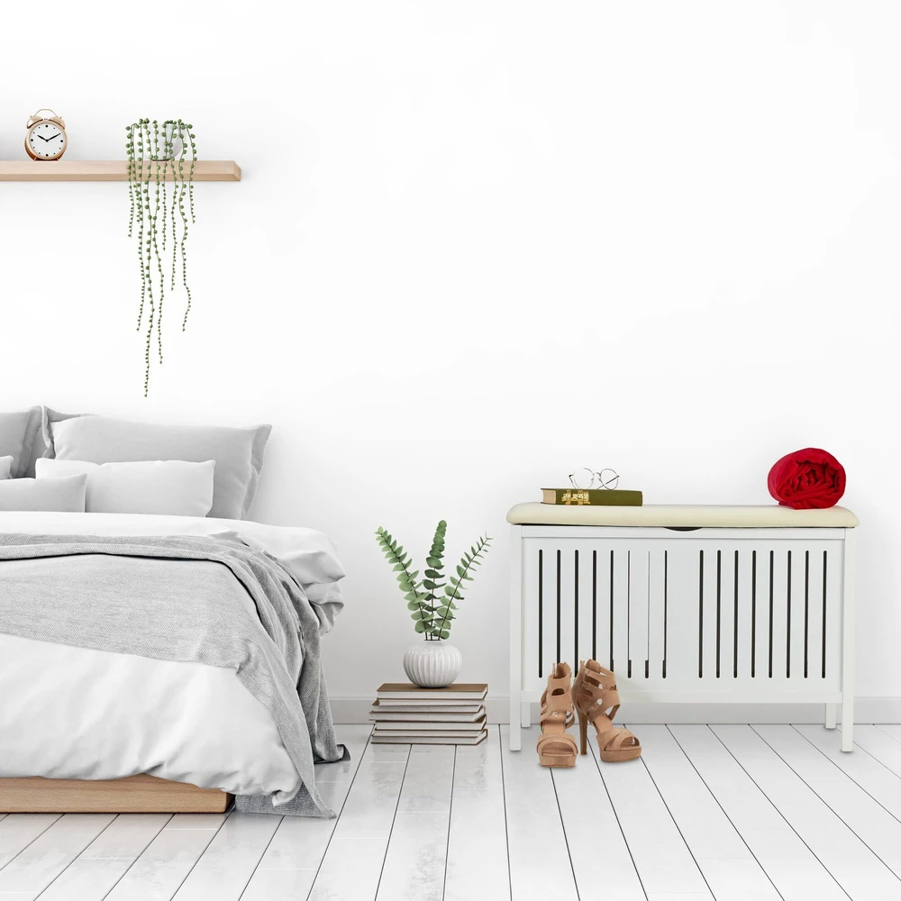 Relaxdays Apmuštas suoliukas su vieta daiktams