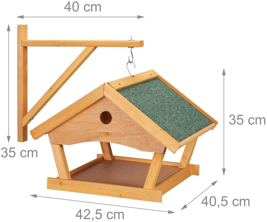 Relaxdays Ant sienos montuojama lesyklėlė paukščiams