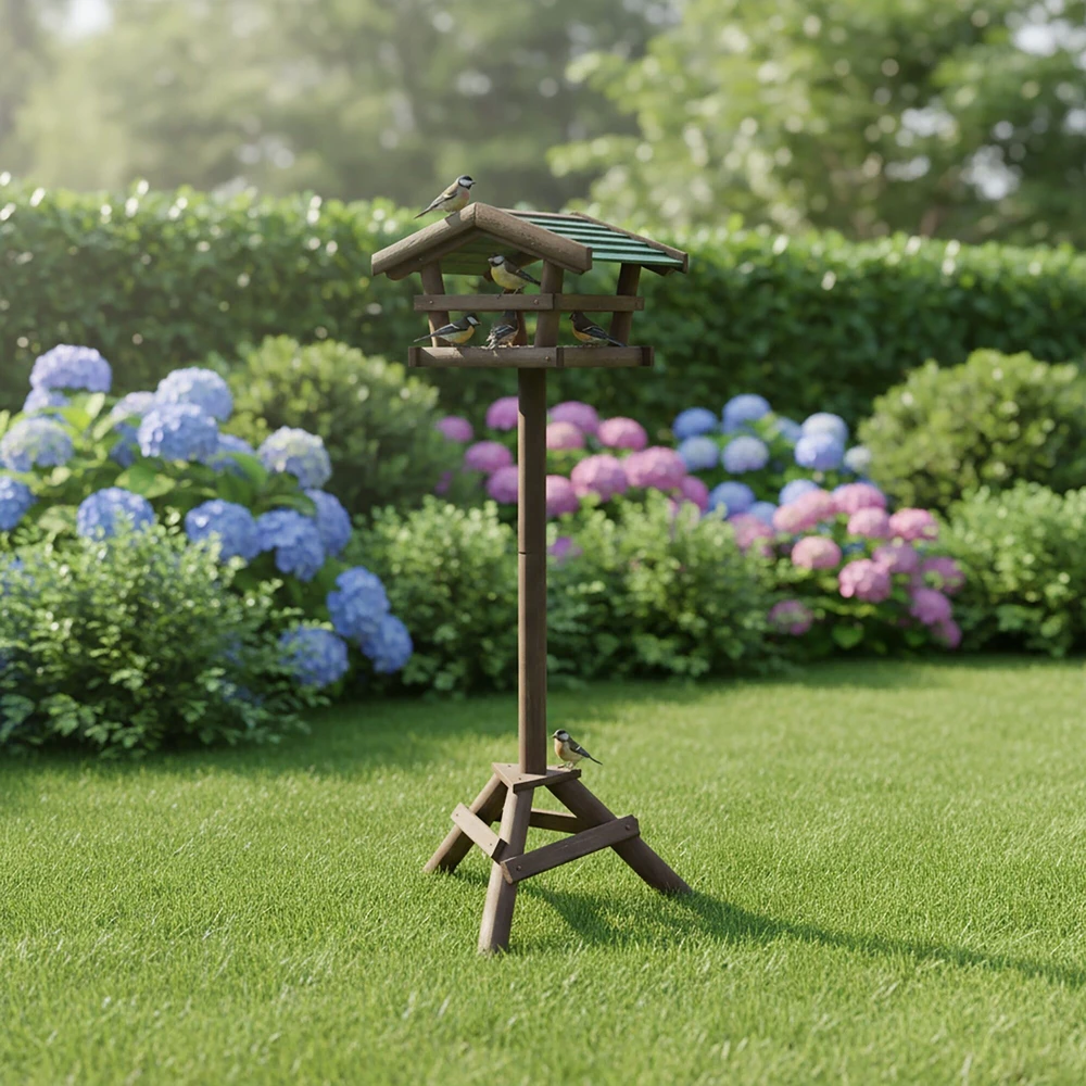 Relaxdays Paukščių namelis, 100x37x43 cm, ruda, mediena