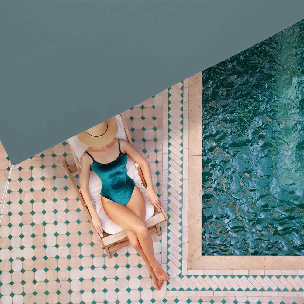Relaxdays Stačiakampė pilka šešėliavimo burė