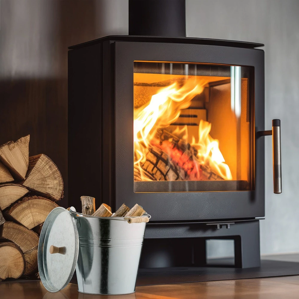 Relaxdays Pelenų kibiras su dangčiu 12.5 litrai