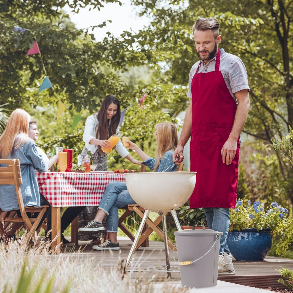 Relaxdays Didelis pelenų kibiras su dangčiu