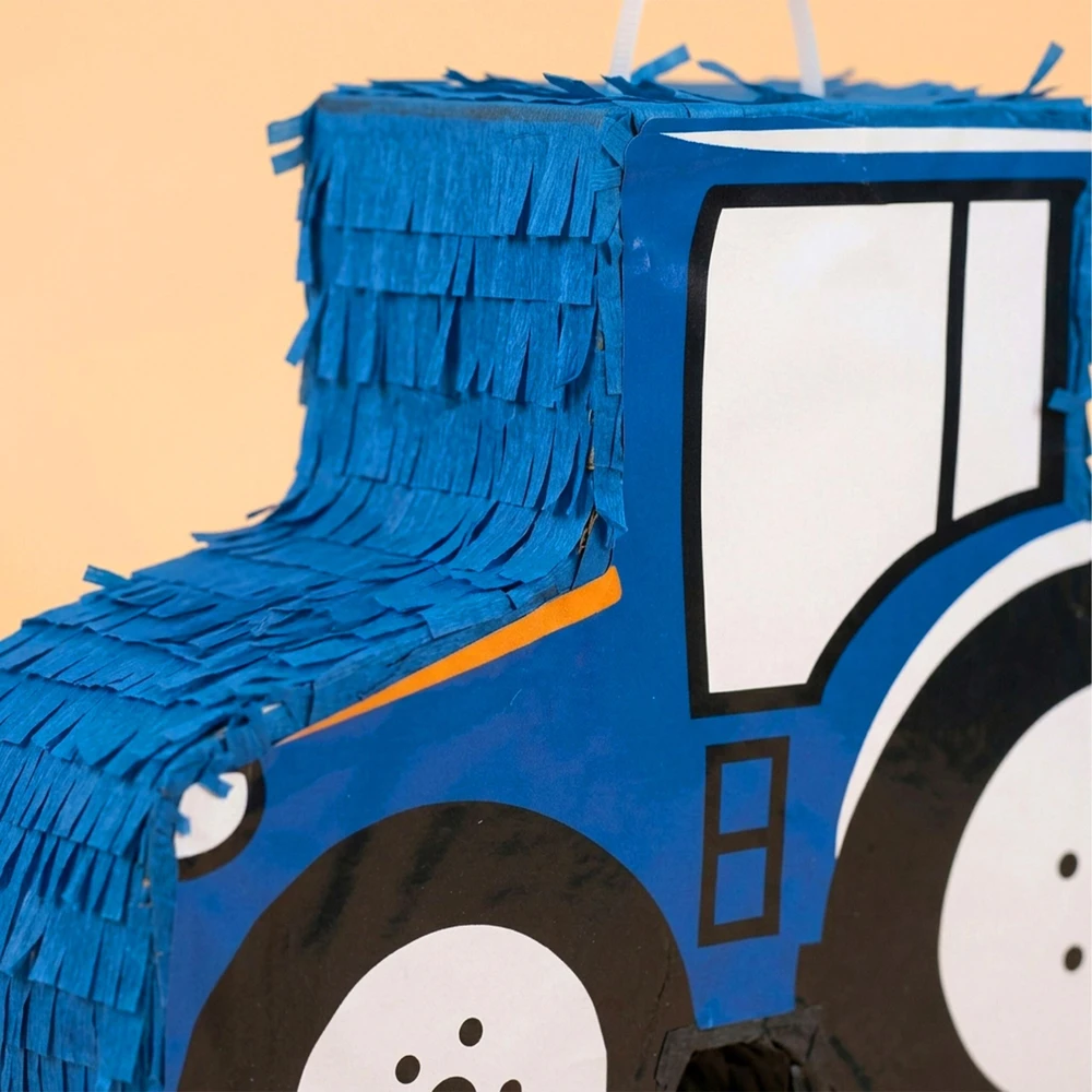 Relaxdays Traktoriaus piñata su lazda ir kauke
