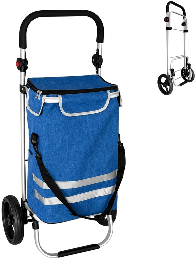 Relaxdays Sulankstomas pirkinių vežimėlis, 45 l