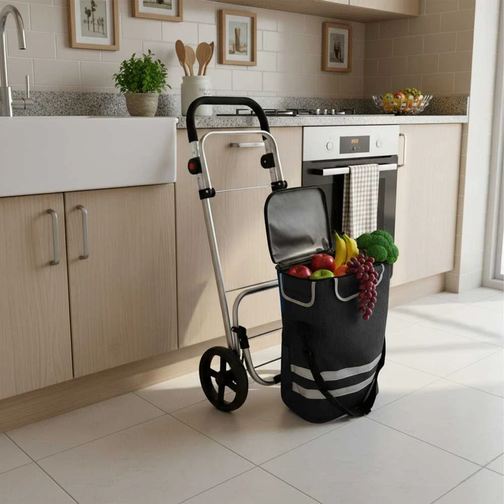 Relaxdays Sulankstomas pirkinių vežimėlis, 45 l