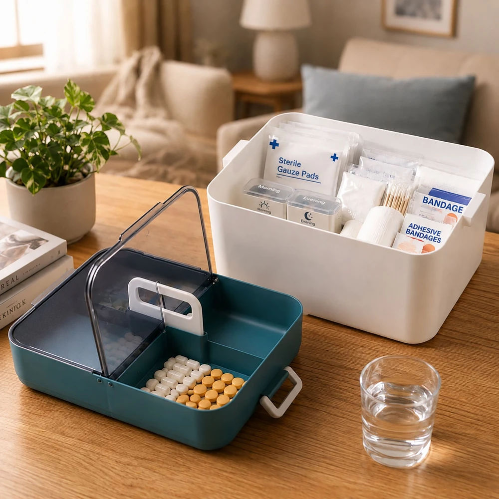 Relaxdays Plastikinė medicininė dėžutė