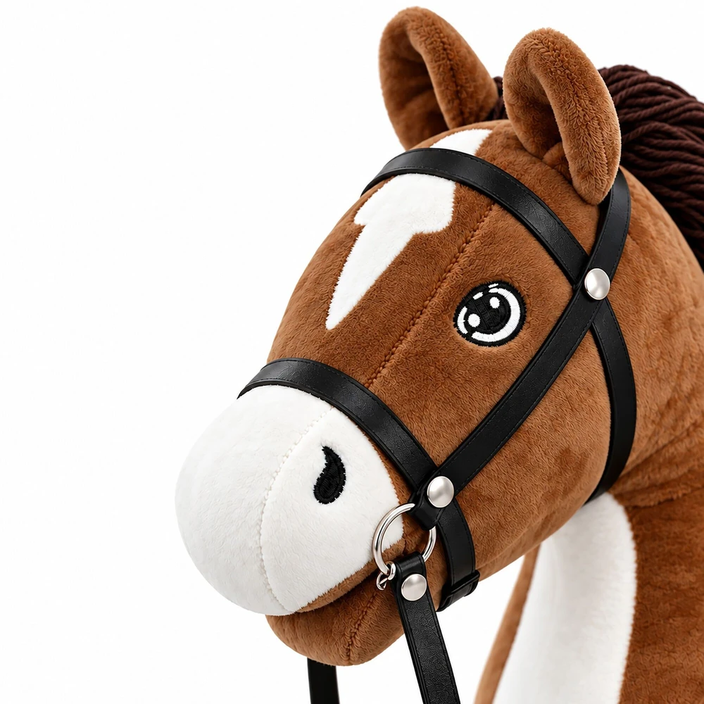 Relaxdays Pliušinis žaislinis arkliukas Hobby Horsing