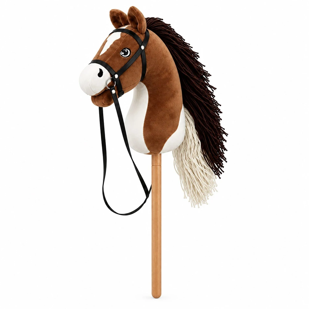 Relaxdays Pliušinis žaislinis arkliukas Hobby Horsing