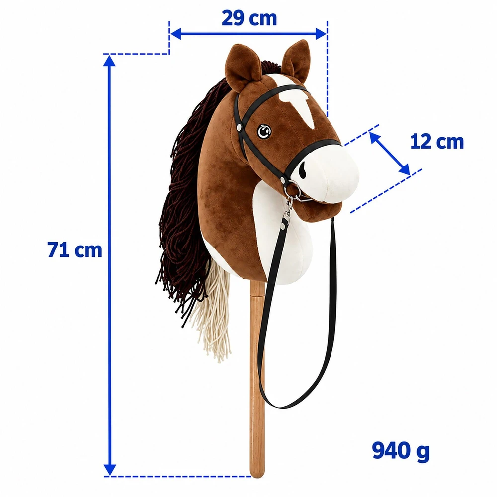 Relaxdays Pliušinis žaislinis arkliukas Hobby Horsing