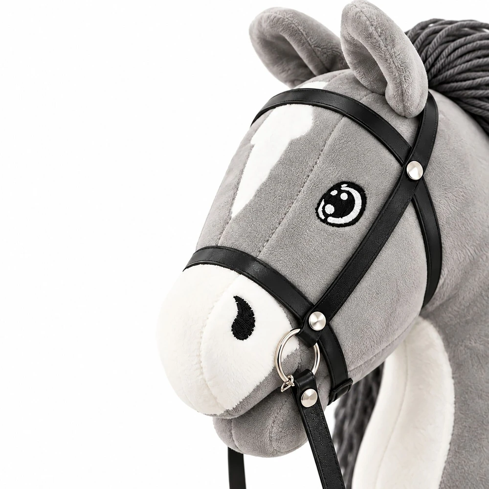 Relaxdays Pliušinis jojimo arkliukas (hobby horsing)
