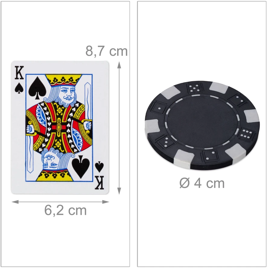 Relaxdays Pokerio rinkinys 500 vnt. žetonų
