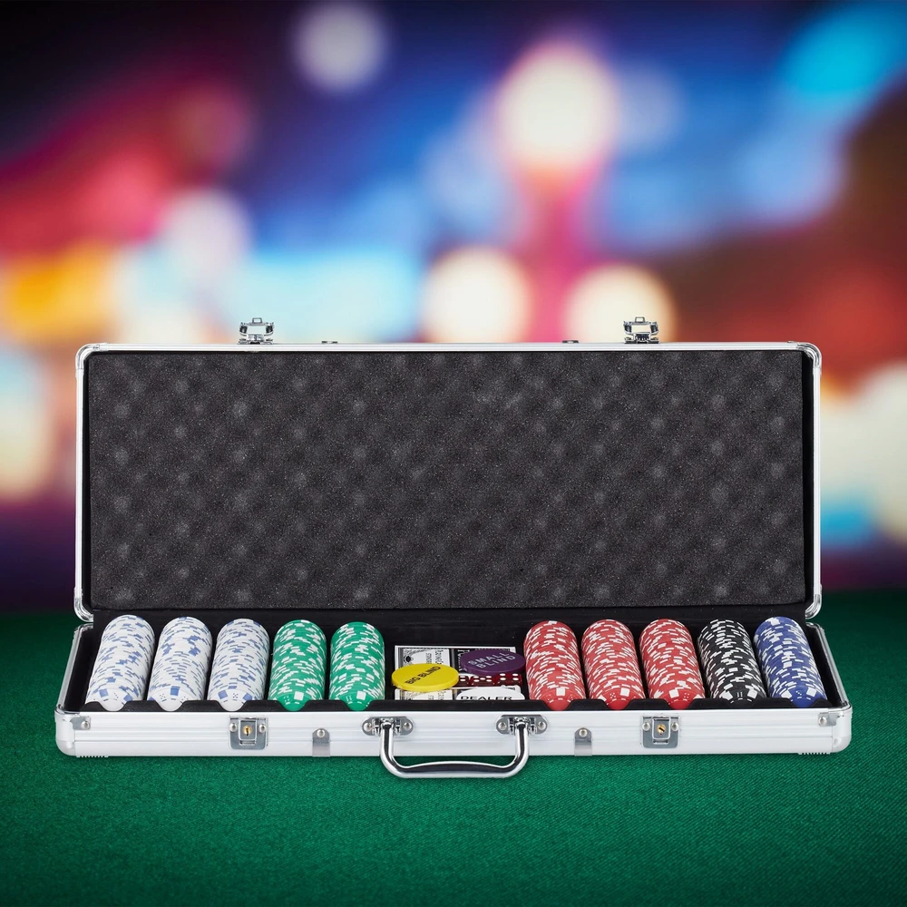 Relaxdays Pokerio rinkinys 500 vnt. žetonų