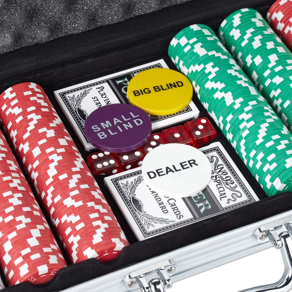 Relaxdays Pokerio rinkinys 500 vnt. žetonų