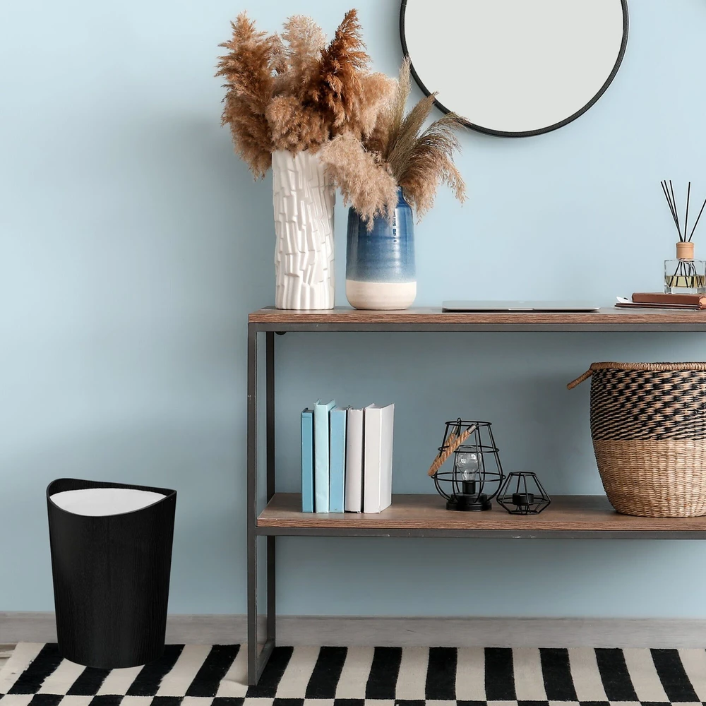 Relaxdays Popieriaus šiukšliadėžė su medžio efekto apdaila 9L