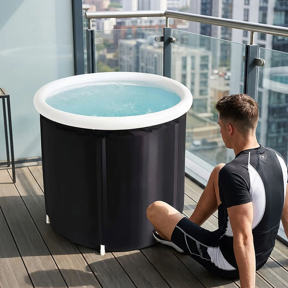 Relaxdays Pripučiamas ledo kubilas su dangčiu