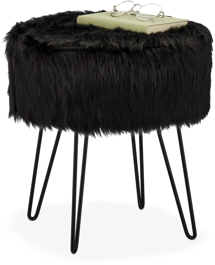 Relaxdays Pufas, 41x37 cm, juodas, 3.2kg