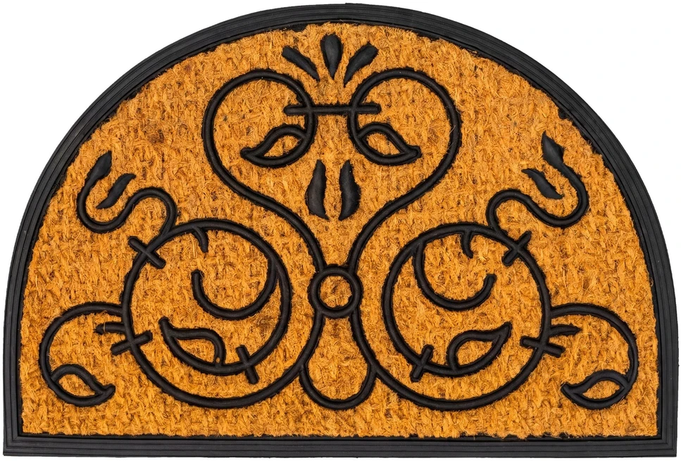 Relaxdays Pusiau apvalus durų kilimėlis su ornamentais