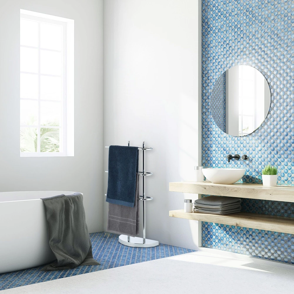 Relaxdays 3 lygių chromuotas rankšluosčių laikiklis