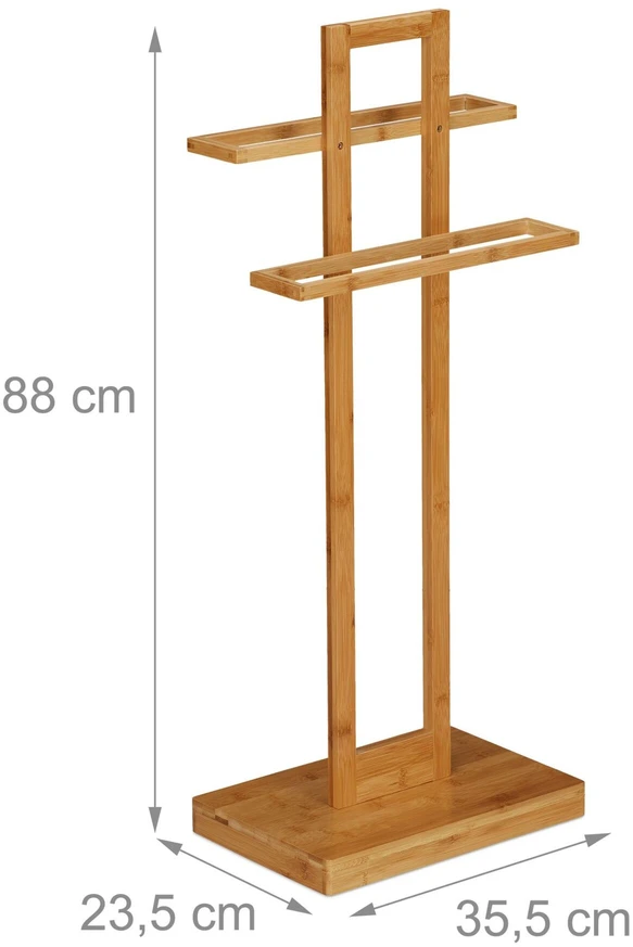 Relaxdays Pastatomas bambukinis rankšluosčių stovas