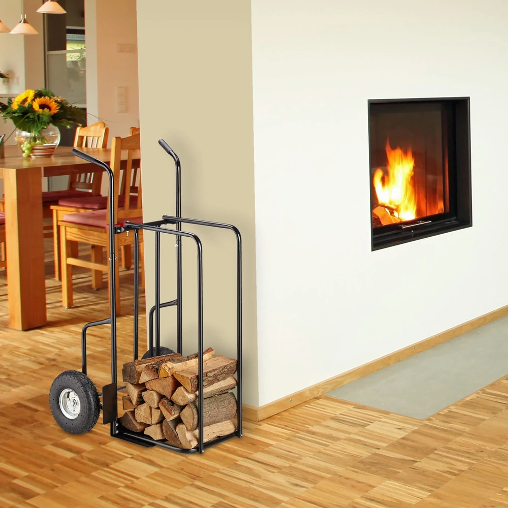 Relaxdays Rąstų vežimėlis XL metalinis