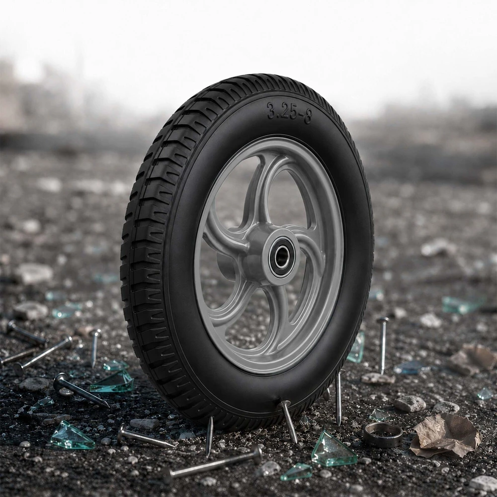 Relaxdays 2 vnt. masyvių guminių 3.25-8 ratų rinkinys