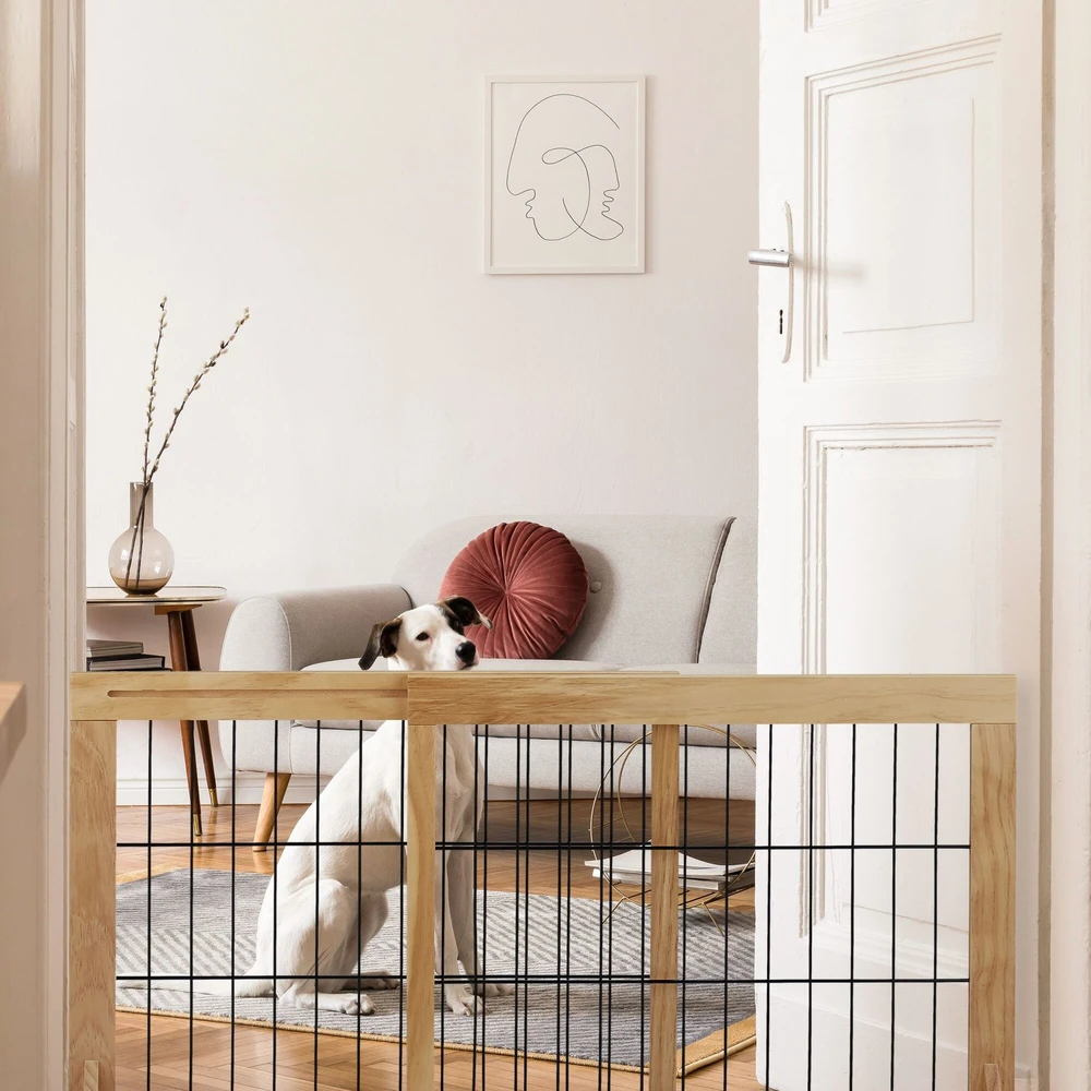 Relaxdays Natūraliai rudos spalvos saugos varteliai 56 cm