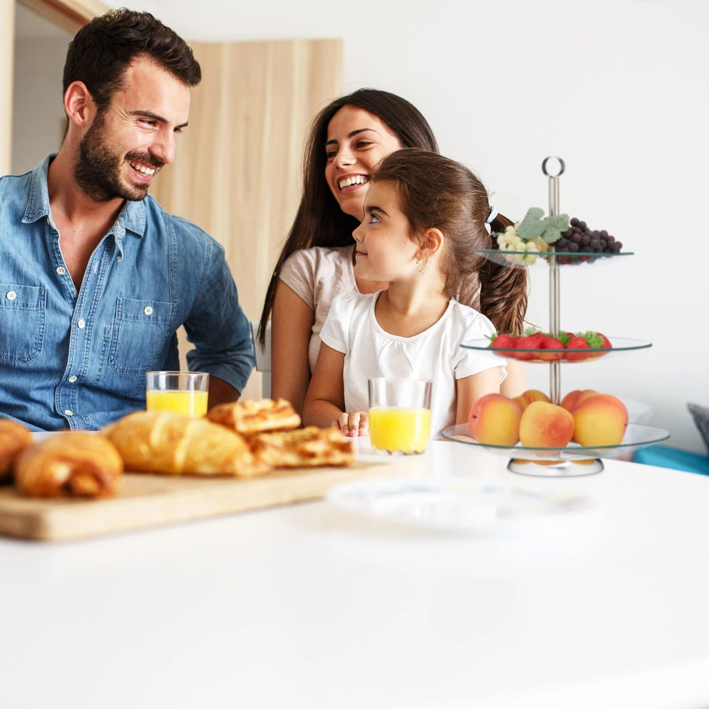 Relaxdays Apvali 3 aukštų etažerė