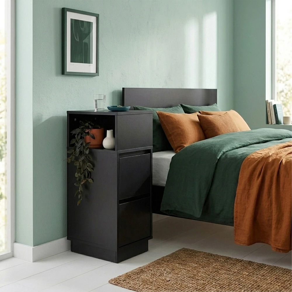 Relaxdays Siauras naktinis staliukas rinkinys