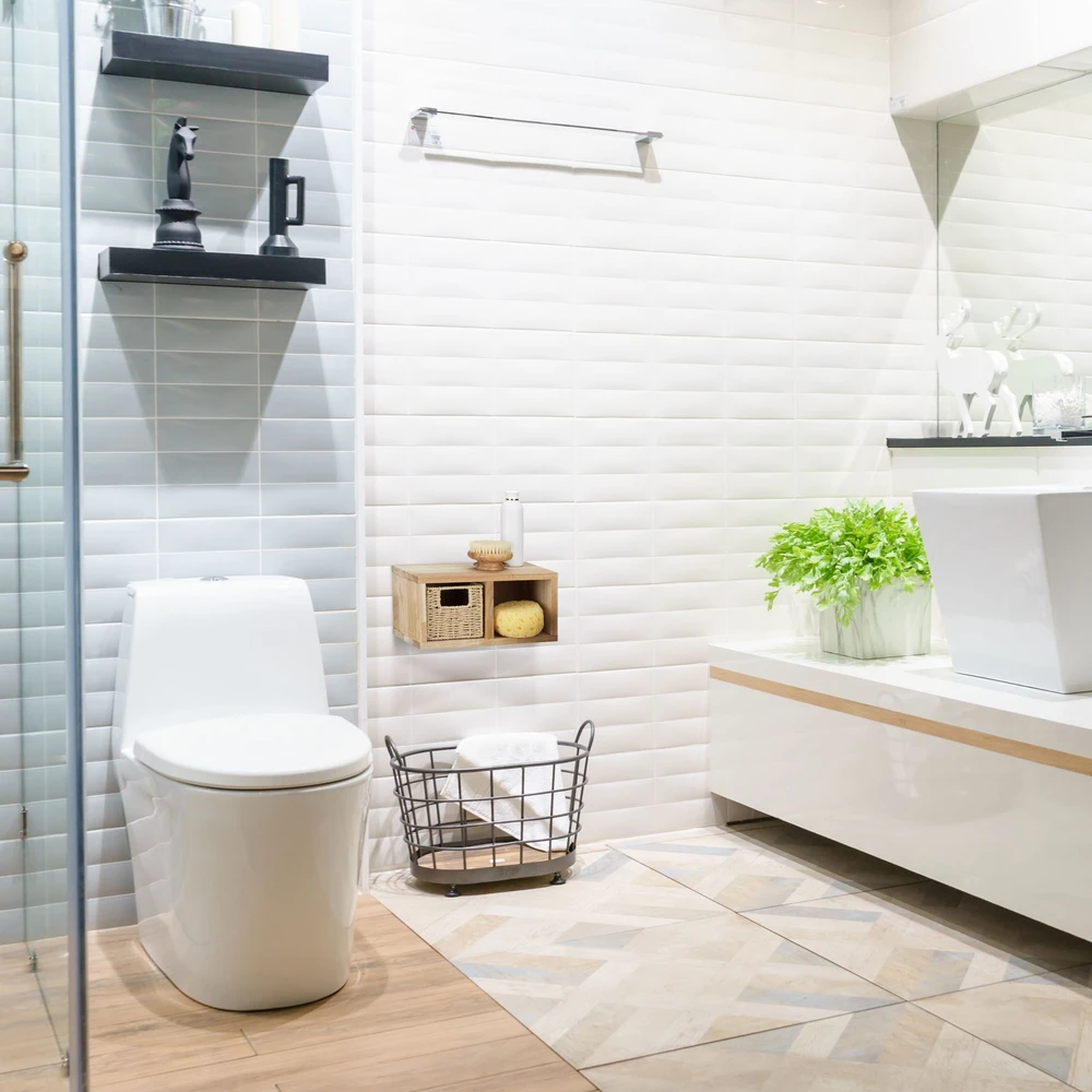 Relaxdays Riešutmedžio sieninė lentyna su krepšeliais