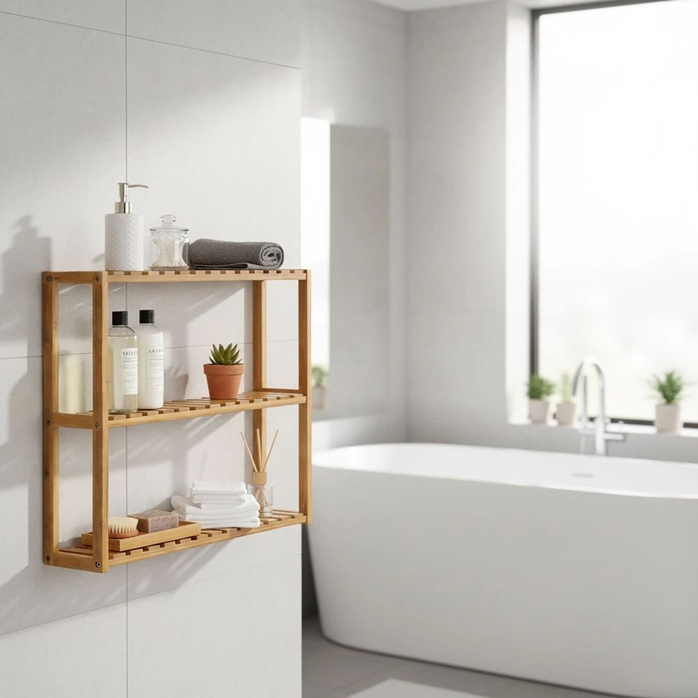 Relaxdays Siaura sieninė lentyna, 3 lentynos