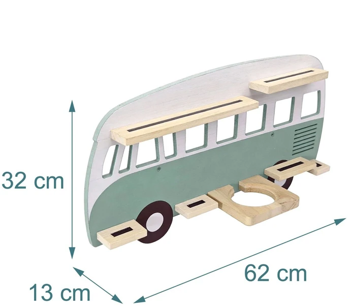 Relaxdays Sieninė lentyna, autobusų formos, daiktų laikymui