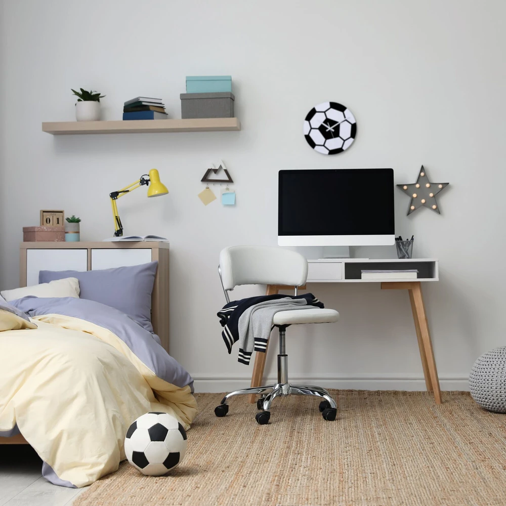 Relaxdays Sieninis laikrodis vaikams futbolo tema