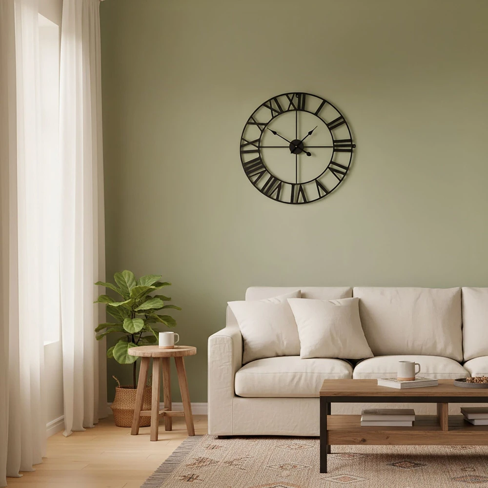 Relaxdays Sieninis laikrodis su romėniškais skaitmenimis