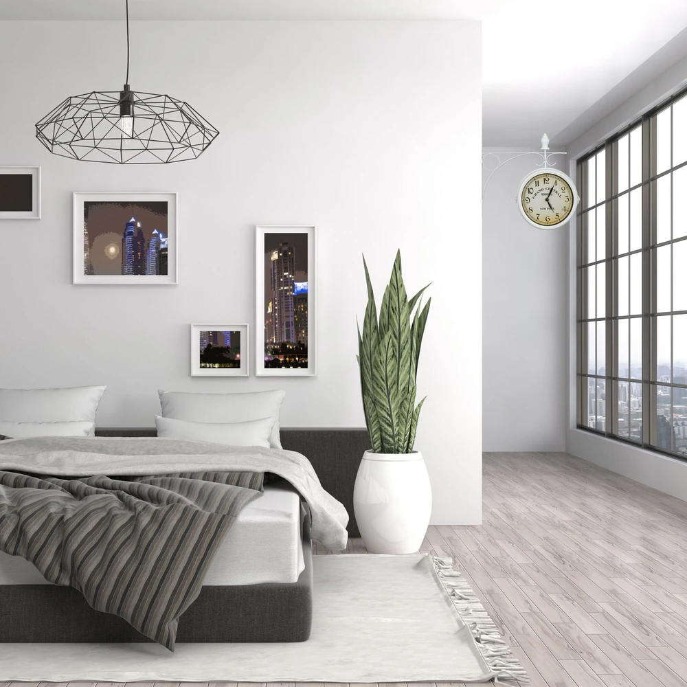 Relaxdays Vintažinis dvipusis sieninis laikrodis baltos spalvos