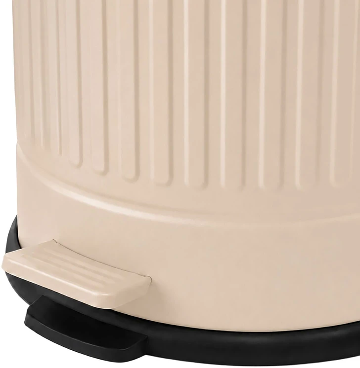 Relaxdays Šiukšliadėžė su pedalu, apvali, retro stiliaus, 12 l