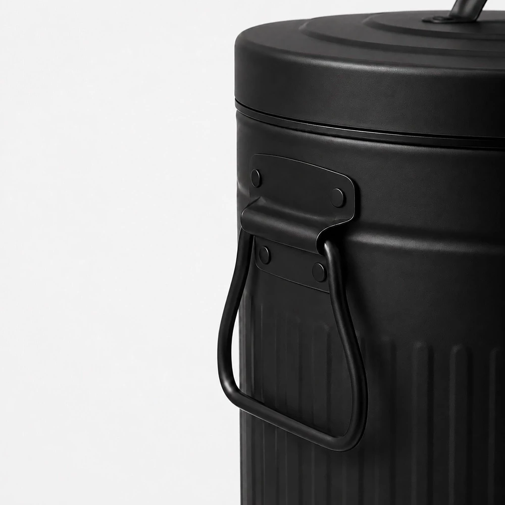 Relaxdays Šiukšliadėžė su pedalu, apvali, retro stiliaus, 12 l
