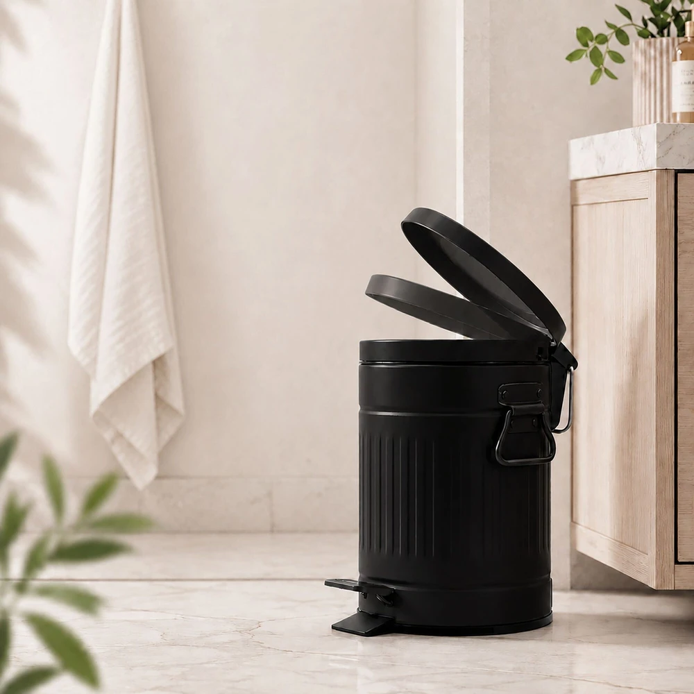 Relaxdays Šiukšliadėžė su pedalu, retro stiliaus, 20 l