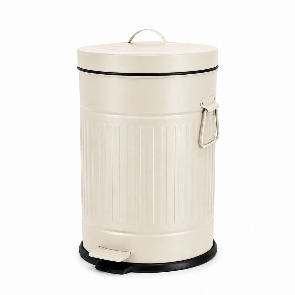 Relaxdays Šiukšliadėžė su pedalu, retro stiliaus, 20 l