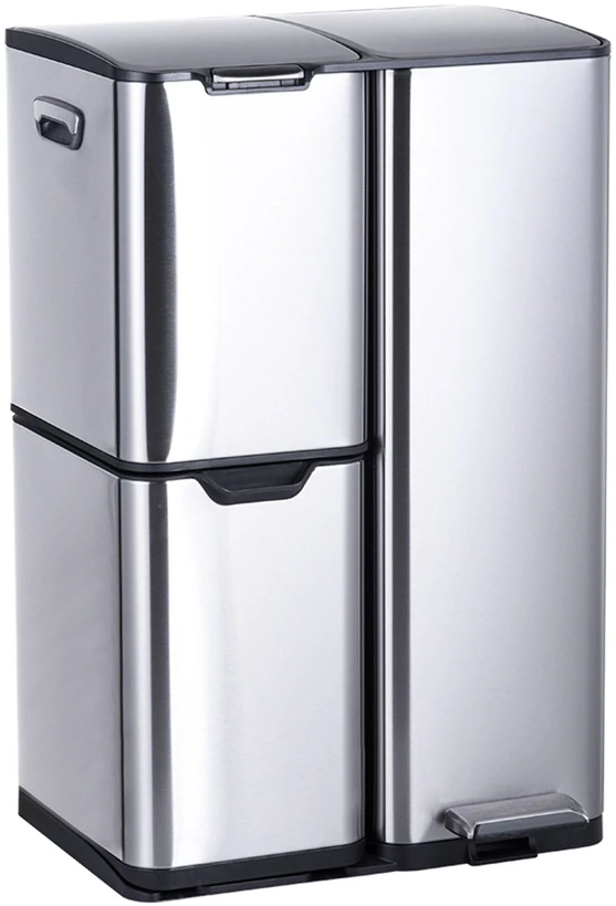 Relaxdays Šiukšliadėžė, 3 skyriai, 60 l