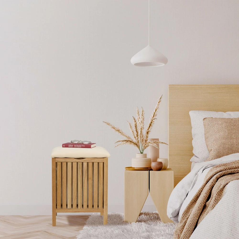 Relaxdays Skalbyklės krepšys su sėdyne
