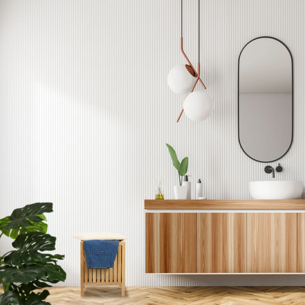 Relaxdays Skalbyklės krepšys su sėdyne