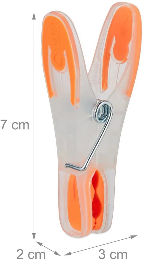Relaxdays Skalbinių segtukai „Soft-Grip“, 75 vnt.