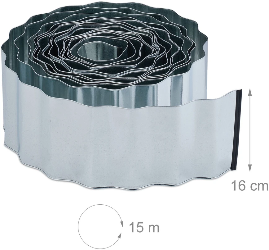 Relaxdays Sodo bortelis 15 m metalinis