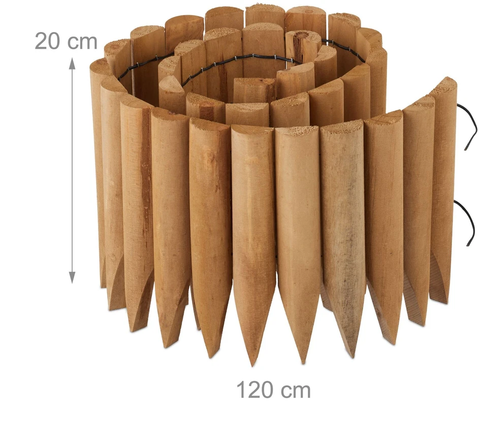 Relaxdays Medinis sodo apvadas 20 cm aukščio