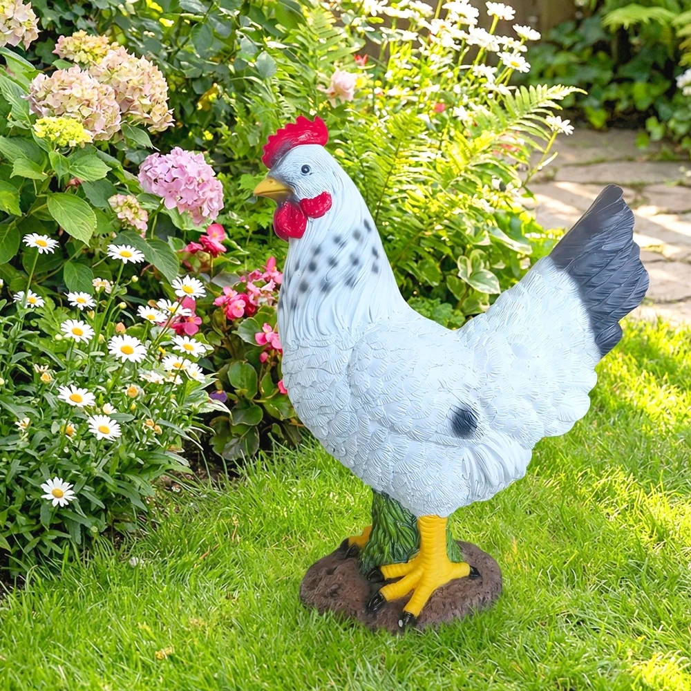Relaxdays Sodo dekoracija: gaidys ir višta – netoksiška
