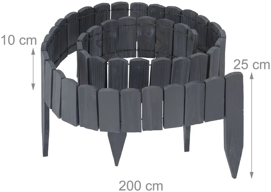 Relaxdays Lankstus medinis gėlyno bortelis