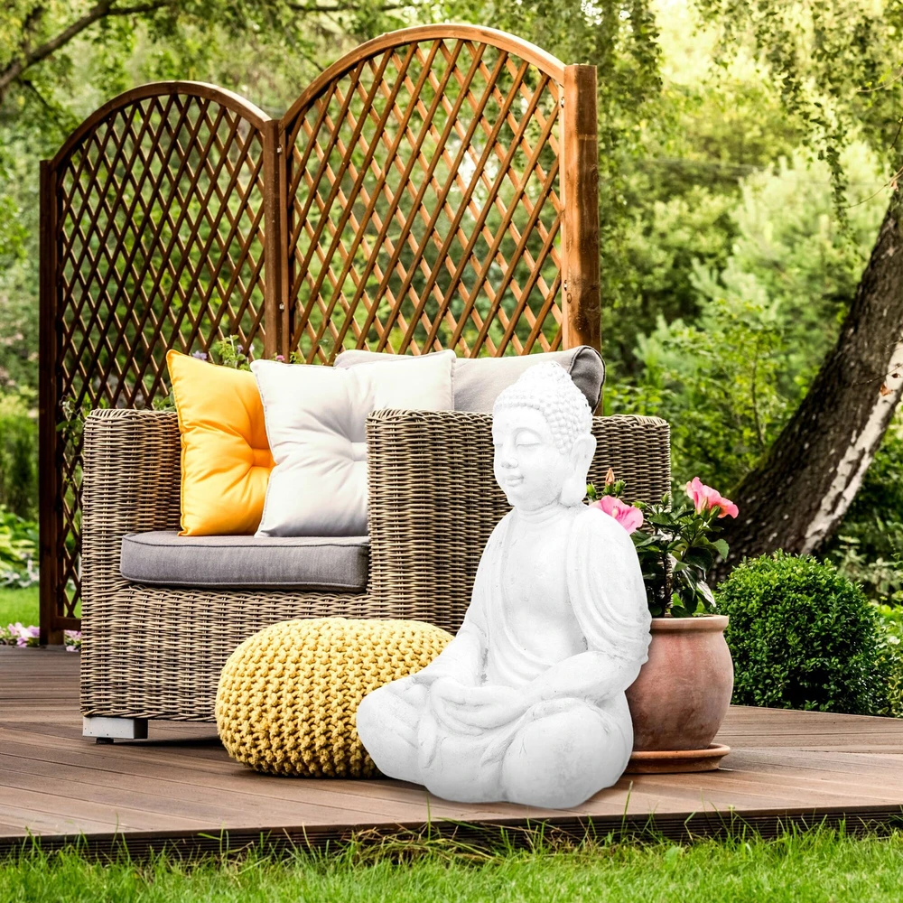 Relaxdays Sodo skulptūra Sėdintis Buda 70 cm